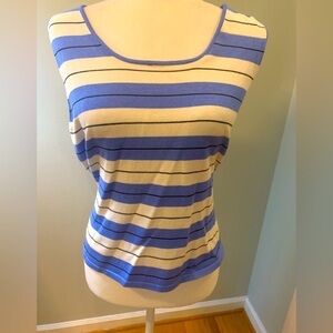 City Silk striped silk top, size XL